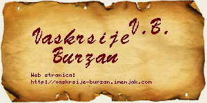 Vaskrsije Burzan vizit kartica